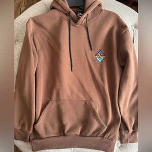 Original Deluxe Brown Hoodie with Geometric Patch